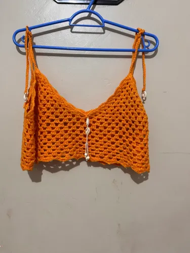 top de crochê