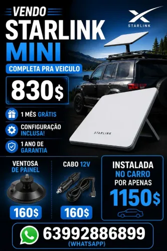 STARLINK MINI COMPLETA PRA VEICULO 