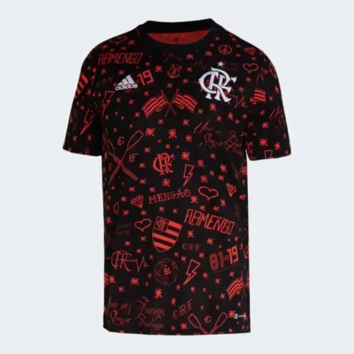 Camisa Pré-Jogo Original Flamengo Adidas 2022/23.