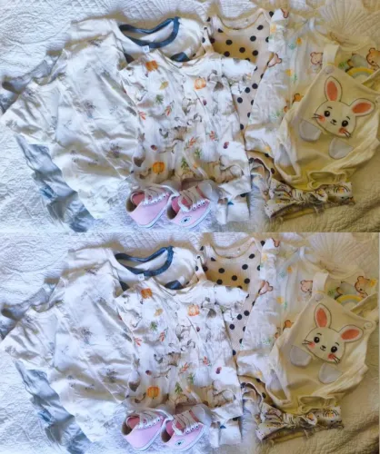 Lote de roupas gêmeas 0 a 3 meses Macrobaby 