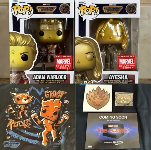 Box Funko Marvel Guardians 3 - Adam Warlock + Avesha (Lacrado)