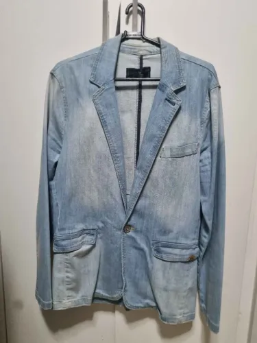 Blazer Casaco Jeans TNG Premium Original - Lavagem Clara (Tamanho G)