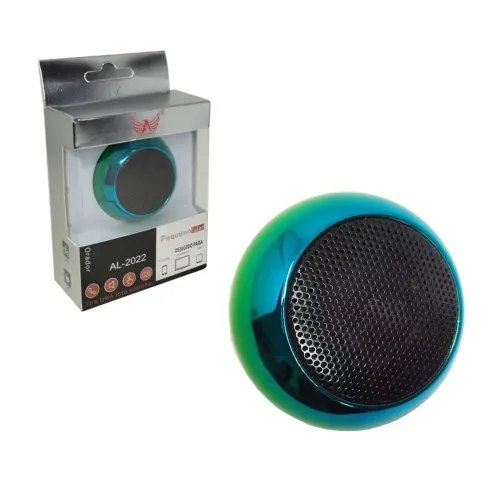 Mini Caixa de Som Bluetooth Amplificada 3W Metalizada AL-2022 Original <br>