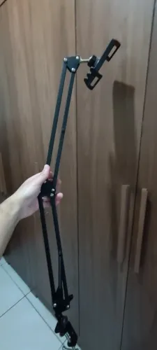 Suporte Braço Articulado de Mesa para Celular e Tablet (Completo)