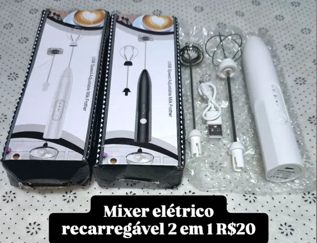Mixer elétrico recarregável 2 em 1 