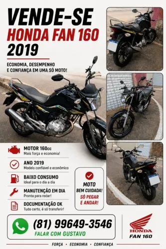 Vende essa moto em perfeito estado de conservação toda revisada valor da moto 14.000 mil 