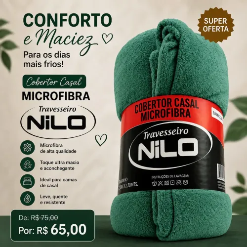 Manta Casal Microfibra Verde