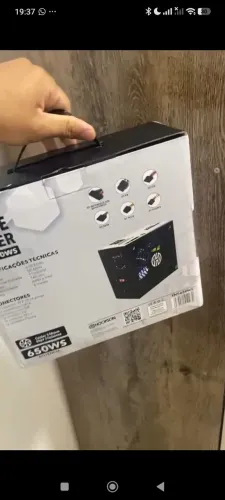 Fonte gamer nova 650w hoopson silenciosa com iluminação led(acompanha cabo de alimentação)