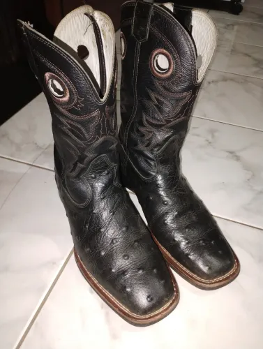 Bota Texana Couro de Avestruz Legítimo