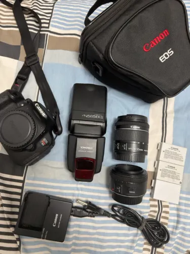 CÂNON T5i + 50mm + 18 - 55mm + Flash Youngnuo