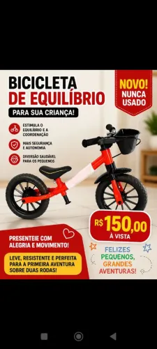 Bicicleta de equilíbrio.