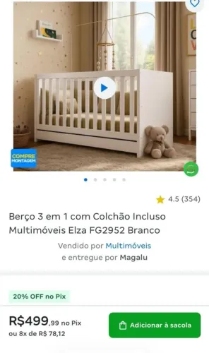 Berço infantil 3x1