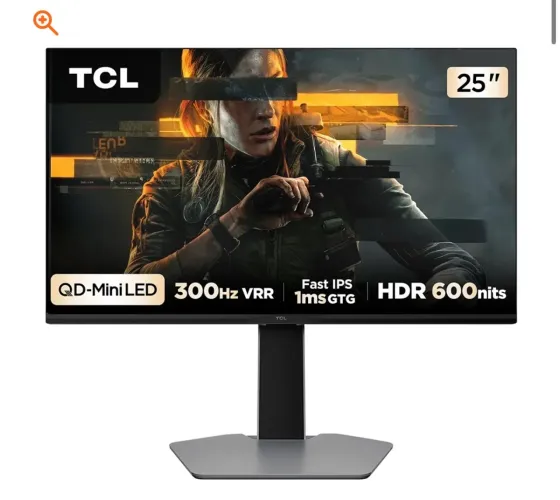 Monitor Gamer TCL Mini LED 25", 300Hz, 1ms