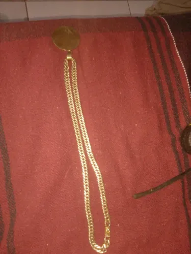 Cordão de prata banhado a ouro