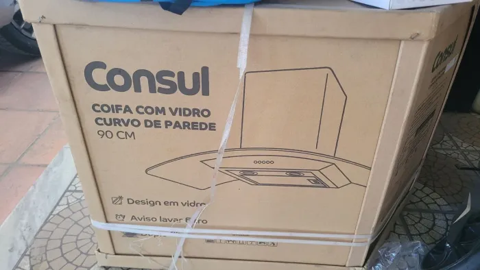 Coifa vidro curvo 90cm CONSUL