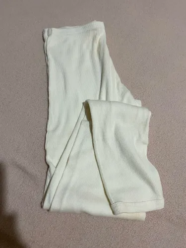 Calça de pijama feminina, tamanho P, de algodão.