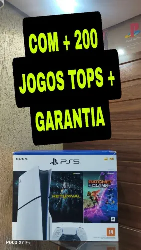 PS5 slim + jogos tops