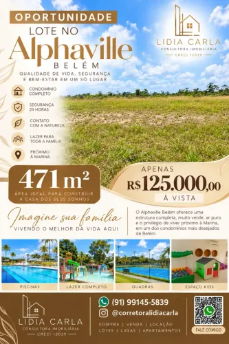 Oportunidade única- lote no Alphaville 471m2 por apenas R$ 125.000 avista