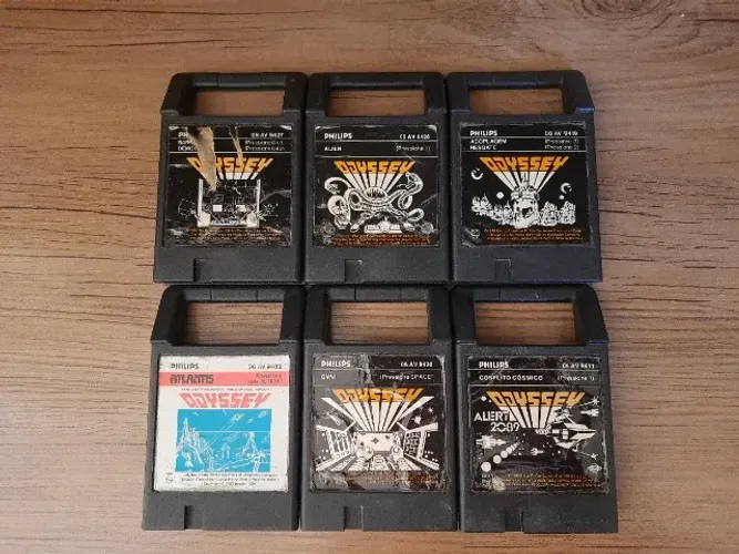 Lote com 6 jogos para Magnavox Odyssey antigo usado anos 80