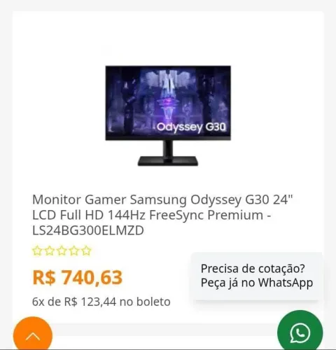 Monitor gamer Samsung Odyssey G30 24"
