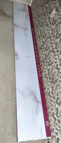 PLACA PARA FACHADA DE LOJA EM ACM 4,5 METROS X 70CM