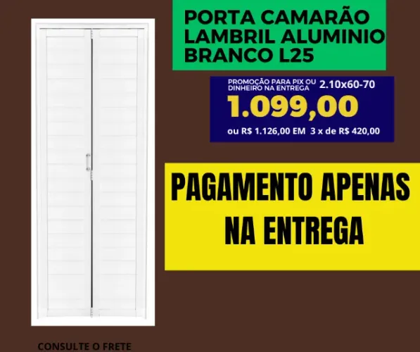 Porta Camarão Aluminio Lambril 2.10x70 esquerdo-frete a combinar