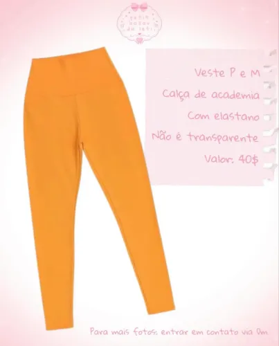 Calça legging laranja M