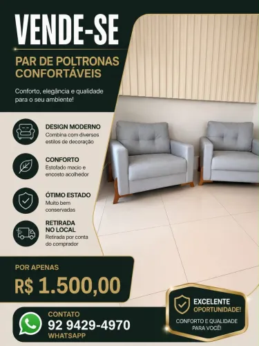 Poltrona em linho