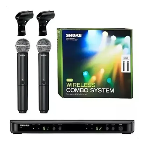 Shure BLX288/SM58 Dual 2 Microfones Sem Fio - Novo Original