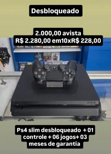 Ps4 slim semi-novo destravado 