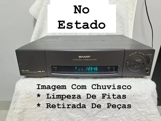 Video Cassete SHARP 6 Cabeças Estéreo VC-1799 - No Estado/Imagem Com Chuvisco