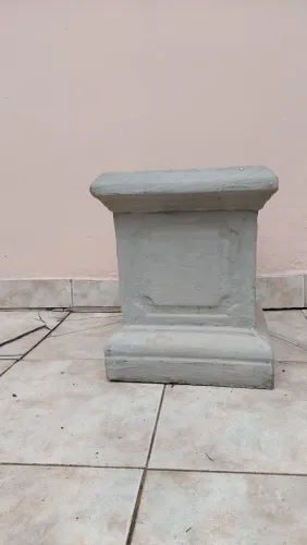 Base Cimento Coluna Jardim Área Externa Decoração