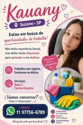 Diarista, caprichosa e responsável