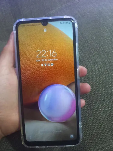 Samsung Galaxy A32 128GB Branco - Capinha e Película Nova,traseira tricada