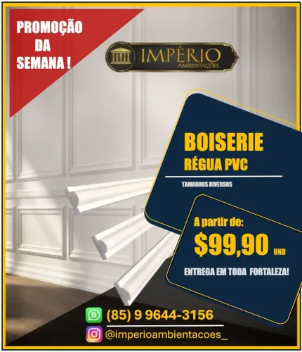 Boiserie PVC e instalação.( promoção) 
