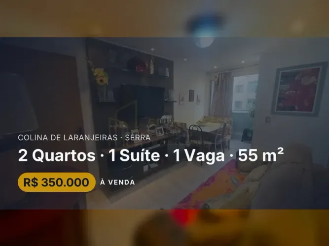 Exclusivo Apartamento 2 Quartos no Colina de Laranjeiras, Agende sua Visita!