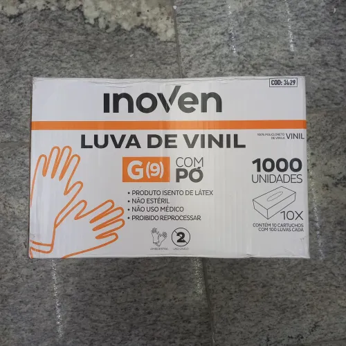 Luvas de Vinil Inoven Tamanho G com pó