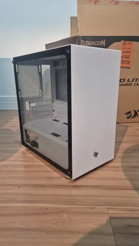 Gabinete Gamer Pichau Branco + Air Cooler Rise Mode X5