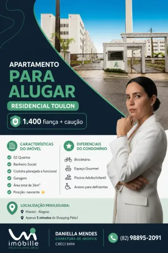 Apartamento para locação no TOULON, TABULEIRO DO MARTINS, Maceió, AL