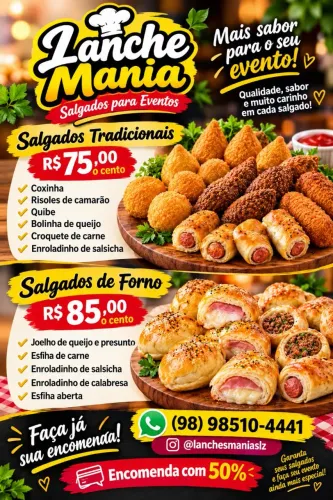 Salgados crocantes para seu evento