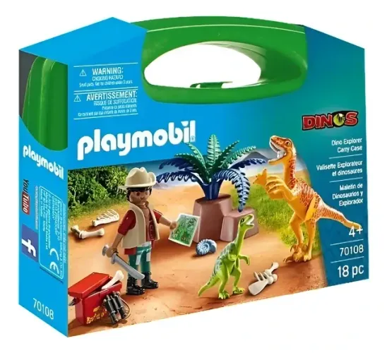 Playmobil 70108 Estojo Dinossauro Explorador Dino Explorer