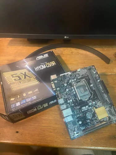 placa mãe asus h110m-cs/br - c/ avaria