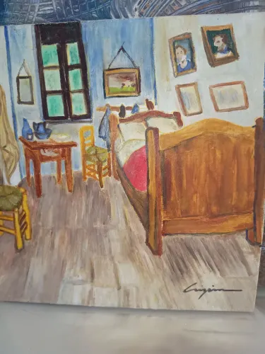 Arte em tela a óleo.10cm10cm
