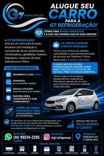 TEM UM CARRO PARADO? ALUGAMOS PARA TRABALHO