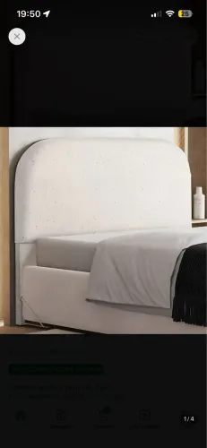 Cabeceira de casal beje