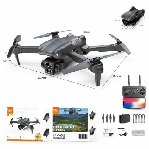 Drone AL-2725 com Câmera HD Dobrável, Controle por App (Novo Lacrado)