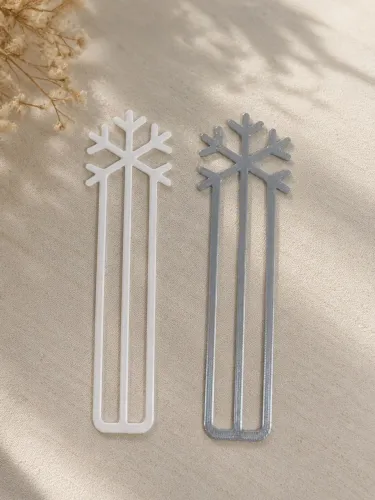 Kit 5 Marcadores de Página Floco de Neve - Frete Grátis - Delicado para Livros e Planners
