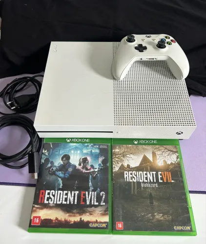 Xbox One S 1TB + 2 Jogos Mídia Física 
