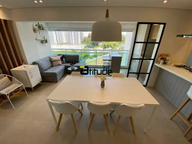 Apartamento mobiliado em Alphaville 98m2 com 2 suítes 2 vagas - One Gramercy park
