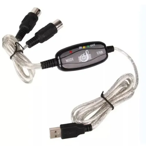 Cabo Midi Adaptador Interface Usb Conversor Audio Gravação(novos)